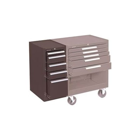 Kennedy Kennedy K1800 Series 13-5/8inW X 18inD X 29inH 5 Drawer Brown Hang-On Side Cabinet 185XB